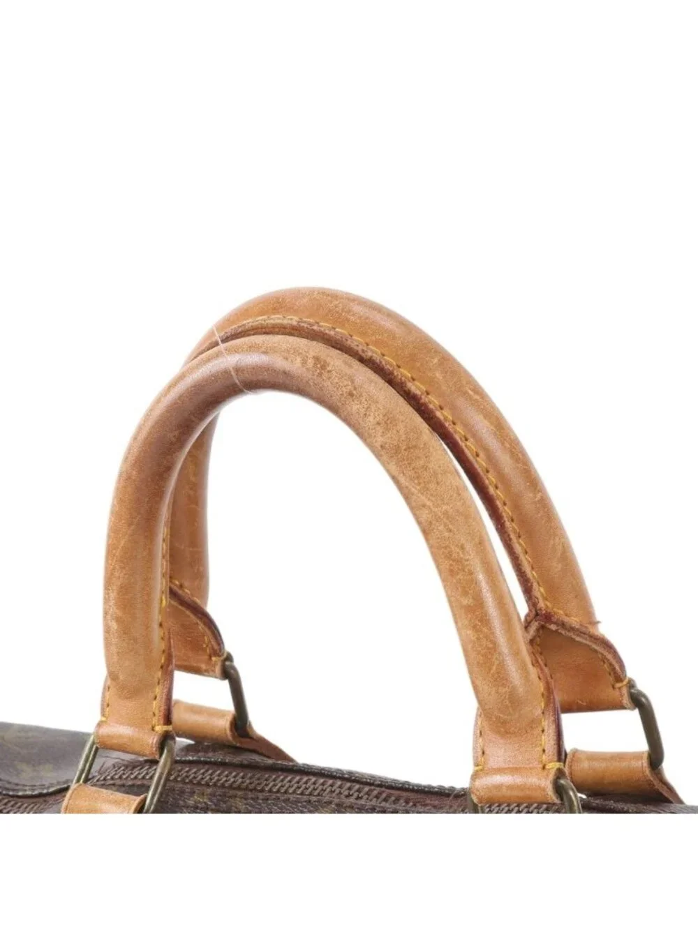 Louis Vuitton Monogram Keepall 55 Leather Boston Bag Tote Carry